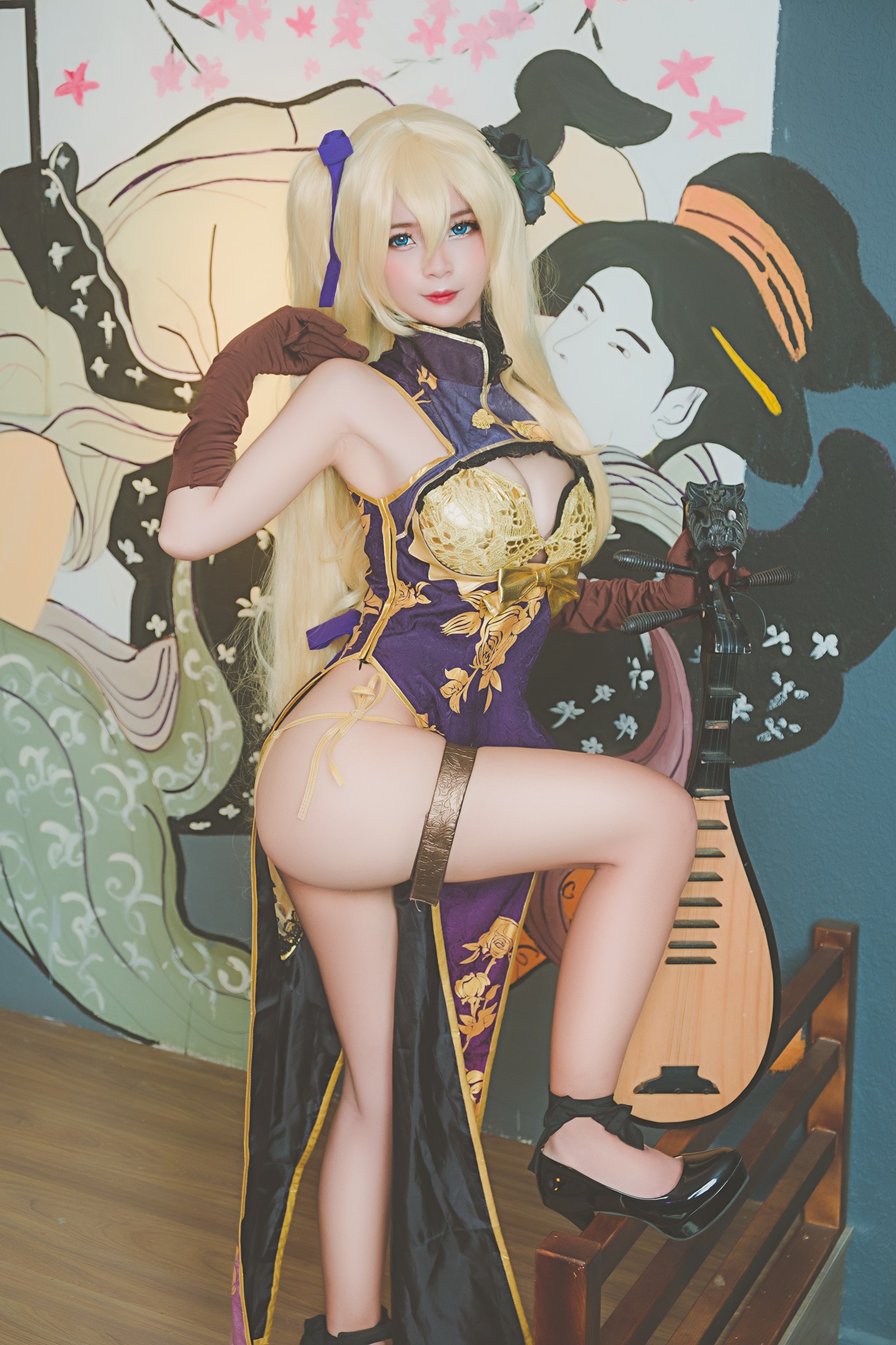 图片[1]-Azami – NO.040 金莲旗袍 [23P]-XikXak